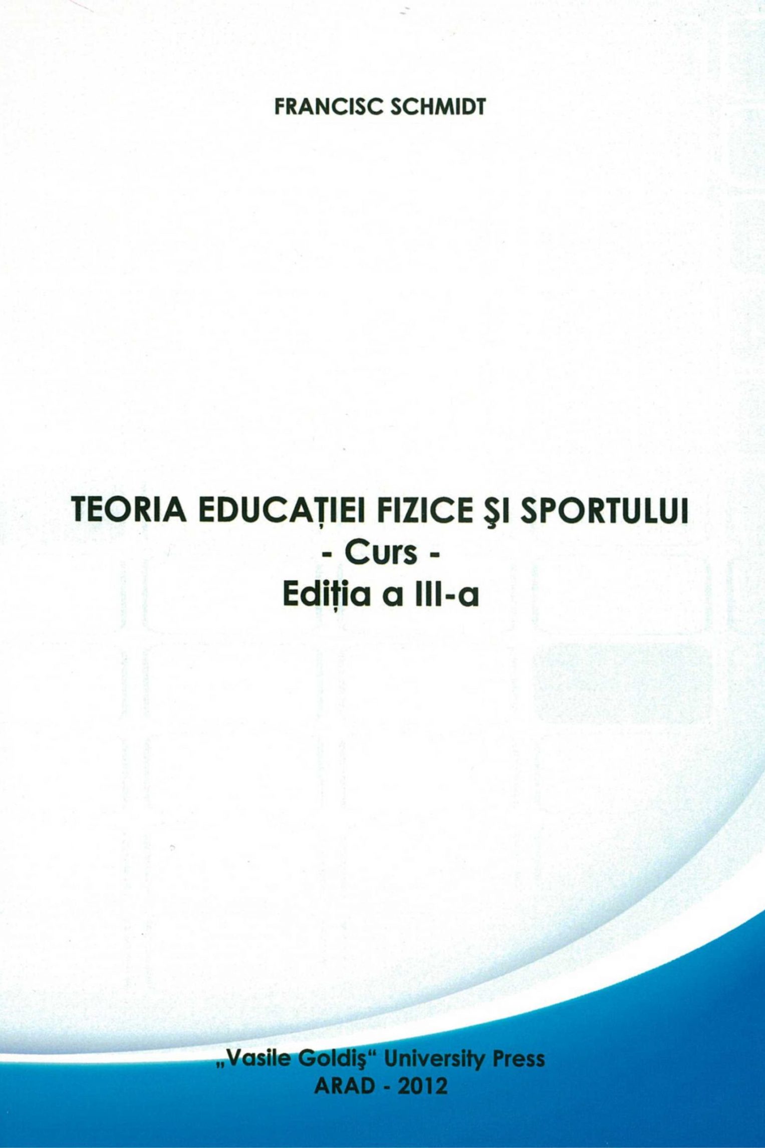 TEORIA EDUCAȚIEI FIZICE ȘI SPORTULUI